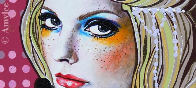 Nouveau tableau : portrait Glam Pop