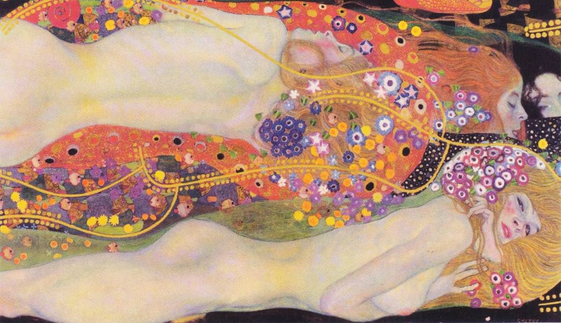 Klimt Painting,Water Serpents II