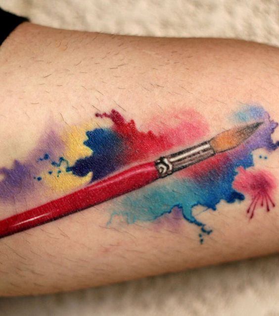 tatouage aquarelle couleur peau