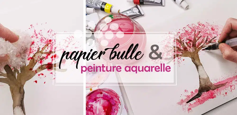 papier bulle peinture aquarelle