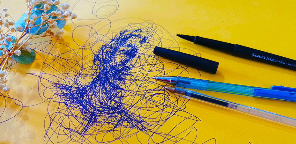 scribbling art creative
