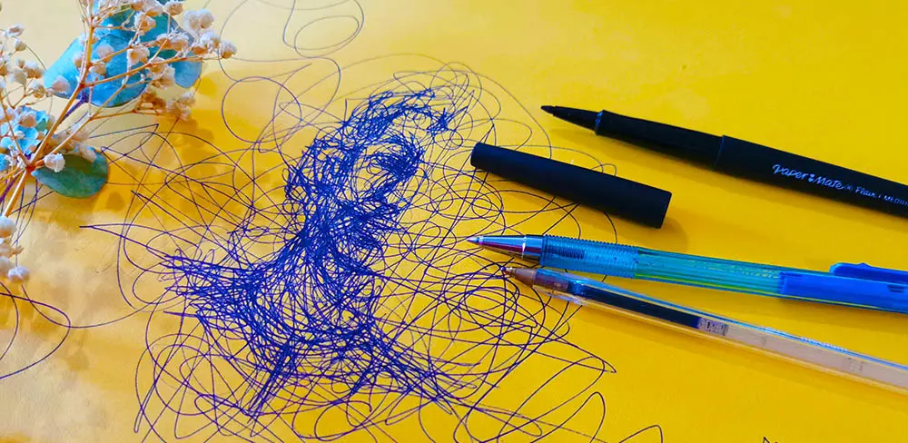 scribbling art creative