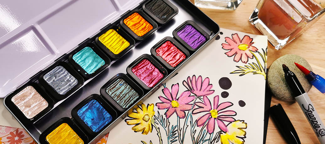 finetec aquarelle couleur brillante