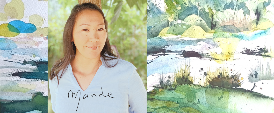 aquarelle mande couleurs artiste