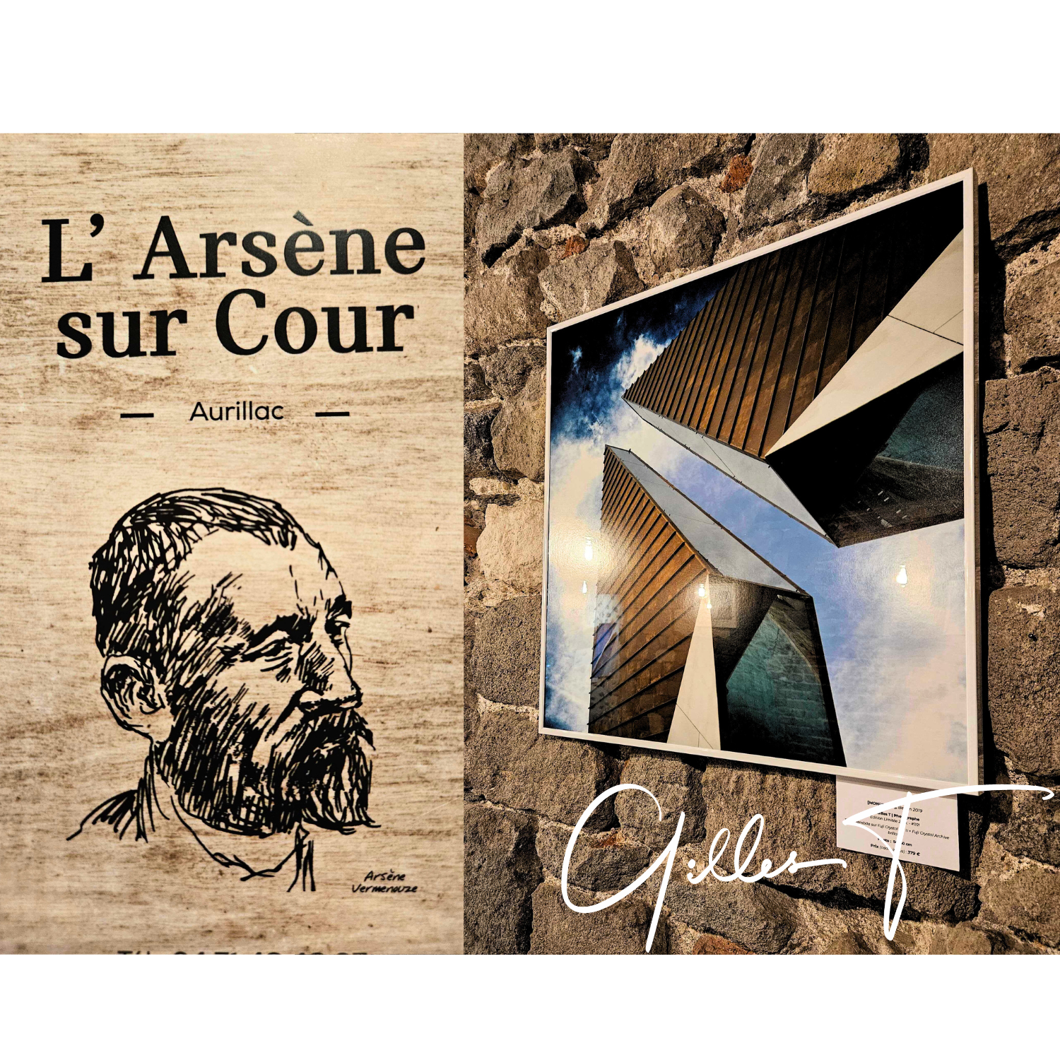 Restaurant Arsène sur Cour, Aurillac, exposition artiste Gilles Thouvenin, cantal art