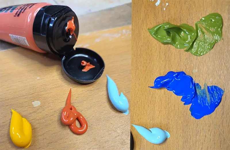 Texture dense et onctueuse, la nature du liant permet de travailler en fine couche au pinceau ou en épaisseur à la spatule