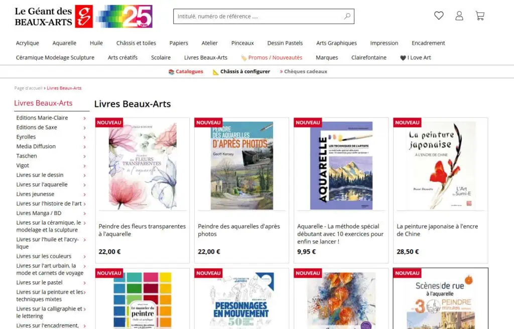 07/2025 - Interface Boutique en ligne (Le Géant Des Beaux-Arts)
