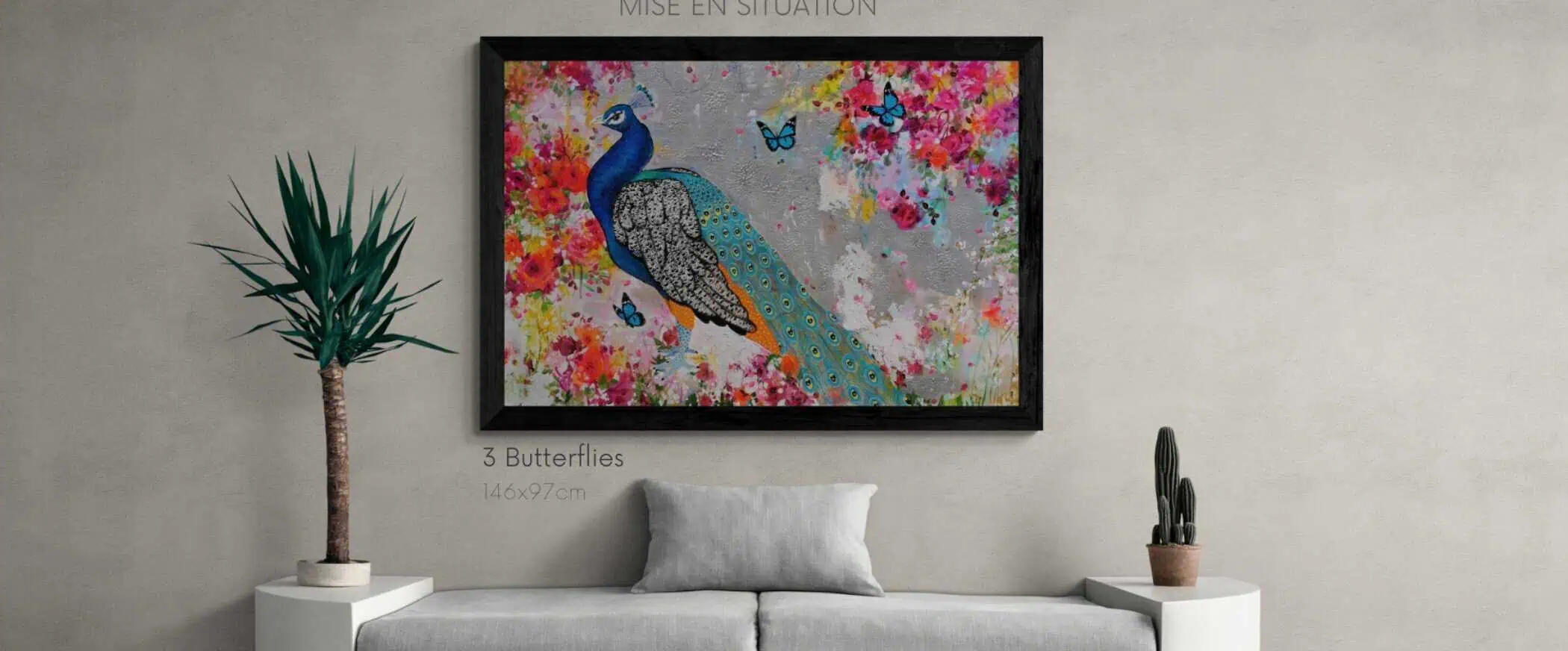 mise en situation mockup peinture tableau atelier portfolio