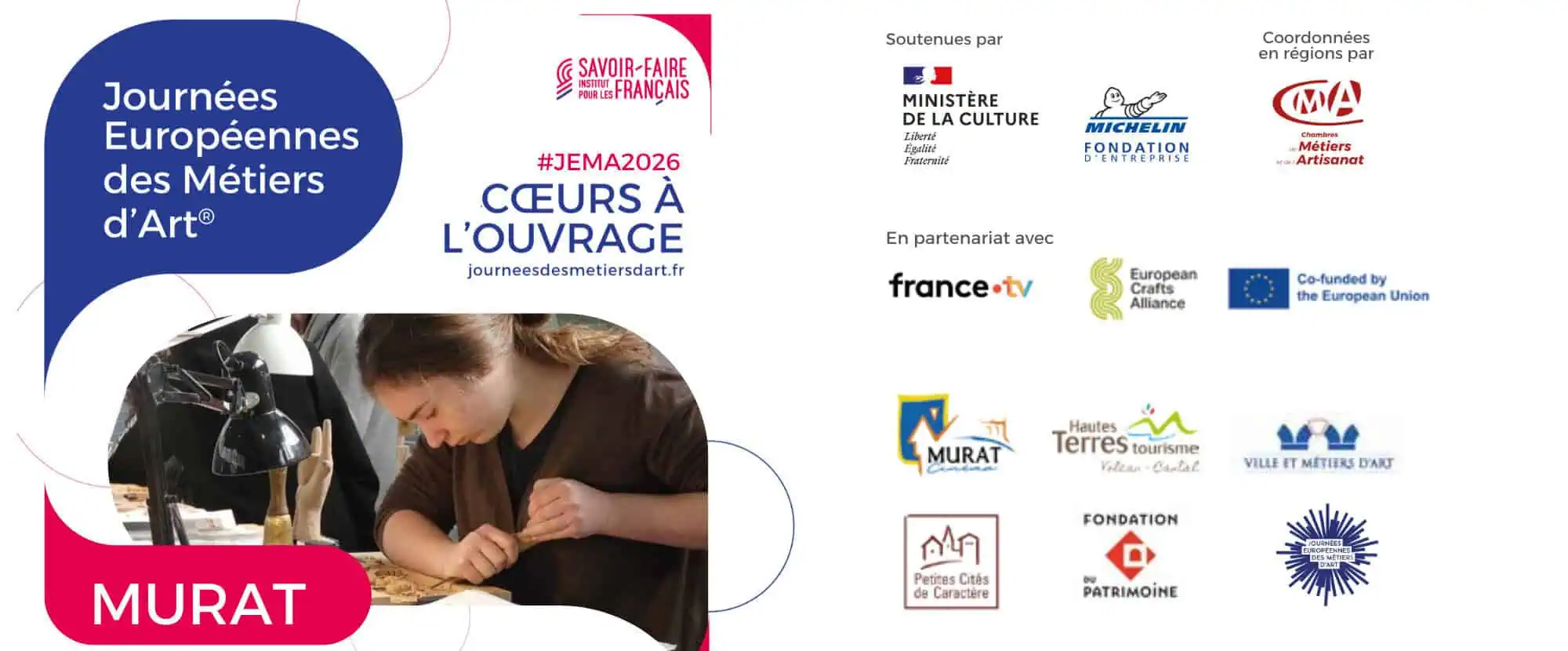 JEMA 2026 journée métiers d’arts Murat coeurs à l’ouvrage