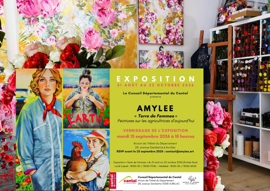 Artiste peintre Cantal Aurillac agricultrices Terre de Femmes portraits peinture couleurs