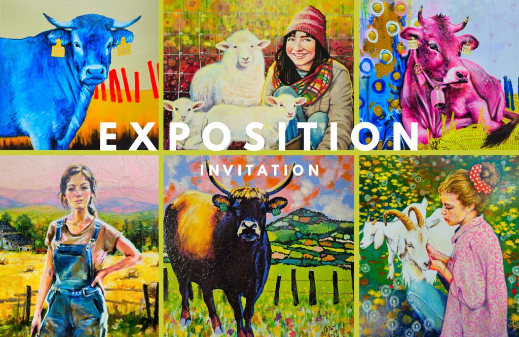 expo amylee agricultrices terre de femmes peinture agricole couleurs invitation culture