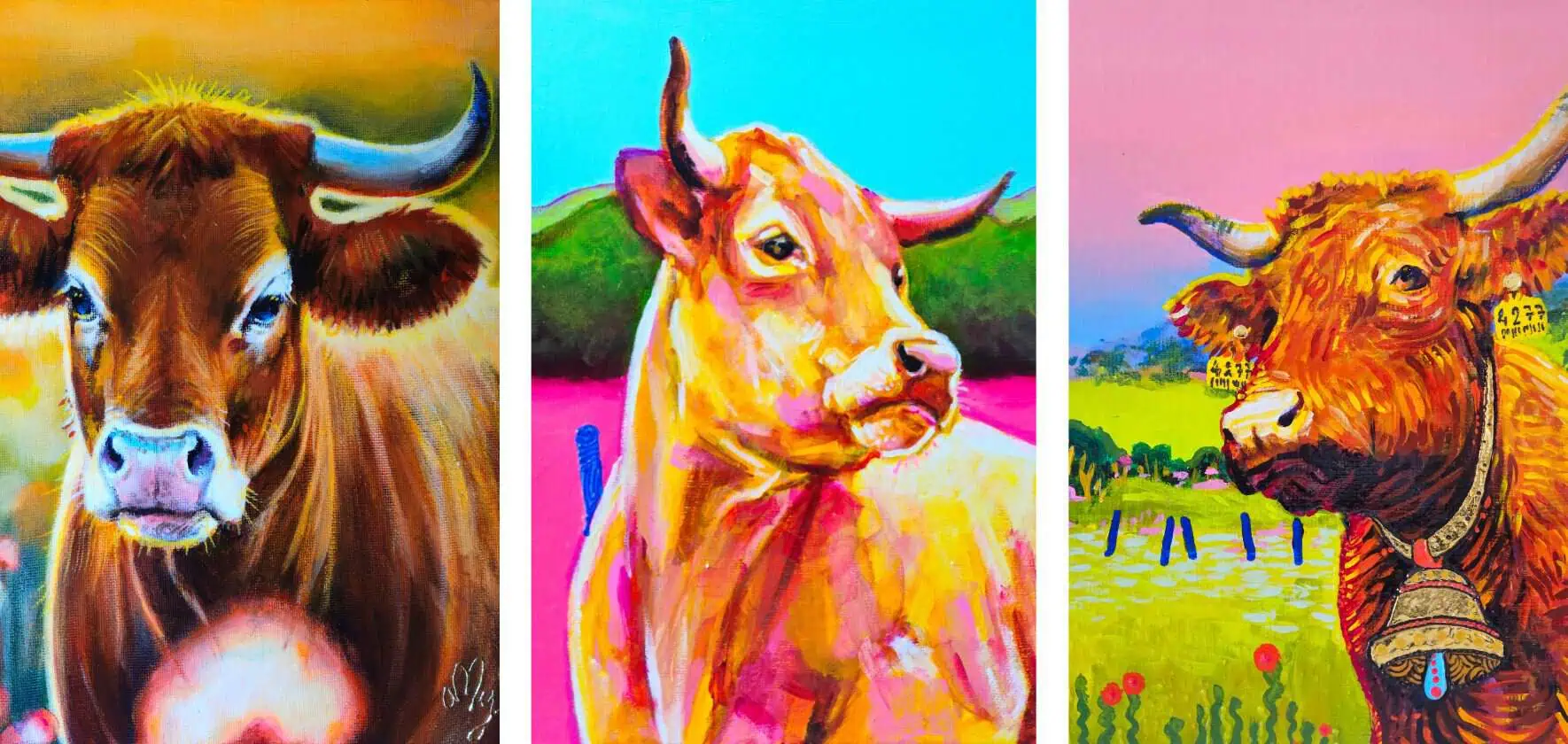 exposition amyleevaches salers aubrac couleurs peintures artiste peintre locale cantal